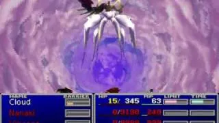 FFVII - Level 8 Cloud vs The Strongest Safer-Sephiroth (No Materia)