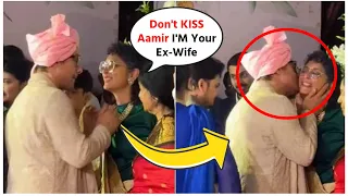 Aamir Khan KISSES Ex-Wife Kiran Rao As Celebrate Ira Khan-Nupur Wedding ! Viral Video