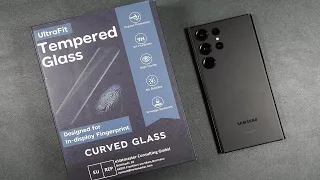 Galaxy S23 Ultra GATATOL Ultrafit tempered glass screen protector - Install & Review