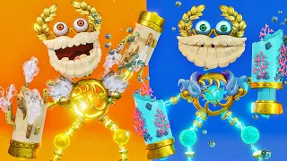 Air and Water Phases 3D - Gold Island Wubbox Animation |  My Singing Monsters