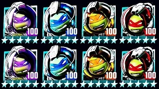 ALL PLATINUM MAX LEVEL 100 SPACE TURTLES (TMNT LEGENDS)