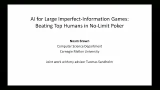 AI for Imperfect-Information Games: Beating Top Humans in No-Limit Poker