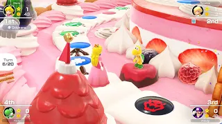 Mario Party Superstars #71 Peach's Birthday Cake Peach vs Waluigi vs Yoshi vs Rosalina