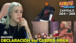 TOBI DECLARA LA CUARTA GUERRA NINJA | REACCIÓN A NARUTO SHIPPUDEN POR PRIMERA VEZ ( 204 - 205 )