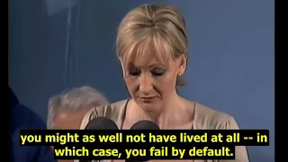 ENGLISH SPEECH | J K  Rowling: Benefits of Failure Speech at Harvard (English Subtitles)