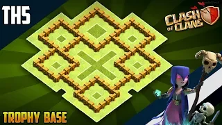 BEST Epic TH5 WAR/TROPHY Base 2019!! COC Town Hall 5 (TH5) War Base Design - Clash of Clans