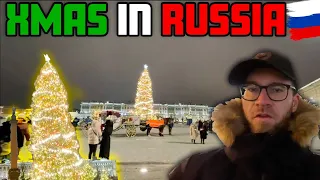 XMAS Under Sanctions in Russia, St. Petersburg: Nevsky Prospect, Christmas Fairs, Biggest Xmas Tree