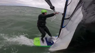 It all came crashing down - 2nd time Windfoiling