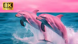 Incredible Pink Dolphins: The Enchanting Aquatic Wonders 8K (60 FPS) Ultra HD With Relaxing Music