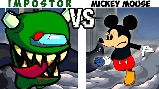 Impostor Vs Mickey mouse - Fnf Ejected but Mickey mouse sings