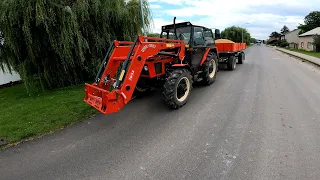 ZetorVlog-53/21/Zetor 7745 a vlek BSS 08,06 Agro/ Cesta s pískovny/ naloženo 6 tun písku/GoPro