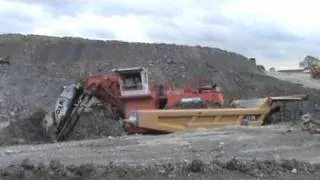 O&K RH120C face shovel at UK Coal's Lodge House Opencast