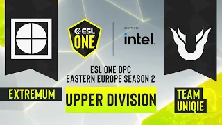 Dota2 - EXTREMUM vs. Team Unique - Game 1 - ESL One DPC S2 EEU - Upper Division