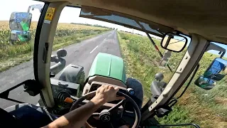 Cab view | John Deere 6120M on road