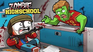 Highschool ZOMBIE Apocalypse Survival! (Minecraft)