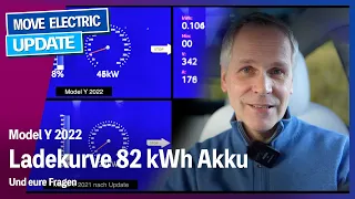 Tesla Model Y 2022 - Ladekurve des neuen 82 kWh Akku - Ein Quantensprung?