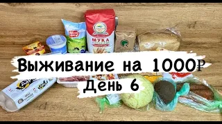 Выживание на 1000 рублей в 2024 году! / День 6 / Экономное меню / Эксперимент / Экономия/ Закупка 🍏