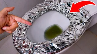 Incredible Toilet Cleaning Hack: I covered my toilet with aluminum foil, the result is unbelievable