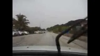 Driving on Christmas Island in the wet season