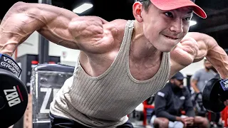 TRAINING AT 5% BODYFAT! || Tristyn Lee (Shoulders, Biceps, Triceps)