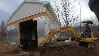 Installing a foundation under an existing building part 1: demo, excavation, footings