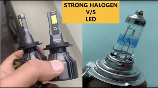 Strong Halogen vs LED: NightEye LED vs Philips RacingVision: | Tata Nexon | SaafSeedhiBaat