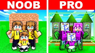 Having a NOOB vs PRO HACKER Family In Minecraft!