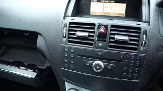 HOW TO SELECT AUX INPUT ON MERCEDES C CLASS W204 PRE FACELIFT BY MERCLAND