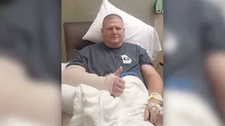 Georgia officer hit by train while chasing suspect