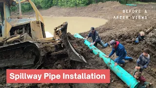 Installing The Spillway Pipe In A Pond