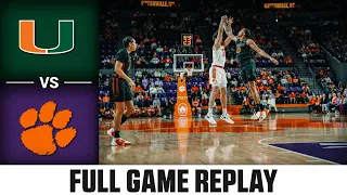 Miami vs. Clemson Full Game Replay | 2023-24 ACC Men's Basketball