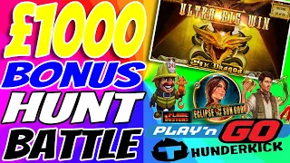 £1000 BONUS HUNT BATTLE - PLAYNGO Slots Vs THUNDERKICK Slots - 20 BONUSES!! - ULTRA MEGA WIN!!!