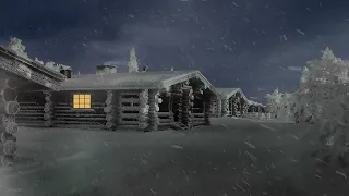 Blizzard at the Coziest Log Cabin┇Howling Wind & Blowing Snow┇Sounds for Sleep, Study & Relaxation