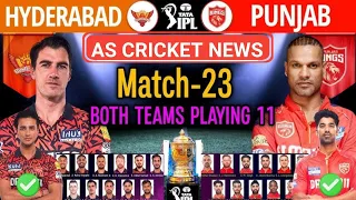 9 April 2024HYDERABAD VS PANJAB PLAYING-11, SRH playing-11