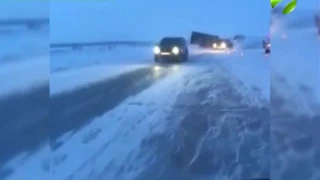 Сегодня на переправе Салехард - Лабытнанги произошла сильная авария