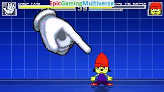 PaRappa The Rapper VS Crazy Hard On The Hardest Difficulty In A MUGEN Match / Battle / Fight