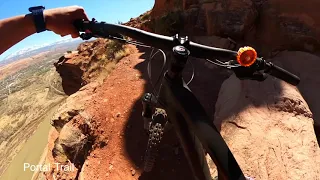 Biking Gold Bar Rim to Portal, Moab Utah