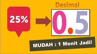 CARA MENGUBAH PERSEN MENJADI PECAHAN | MATEMATIKA