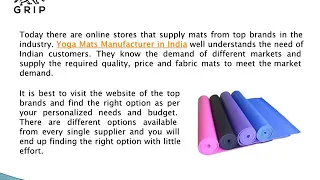 Yoga Mats Manufacturer in India