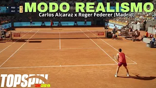 TopSpin 2K25 - Modo Realismo(Very Hard) I Alcaraz x Federer in Madrid I Match 100 % I Ps5