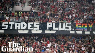 Nice v Marseille match suspended because of homophobic banners