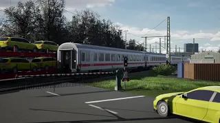 Train Sim World 3 - BR155 and BR101 double road crossing