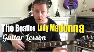 Lady Madonna - The Beatles - Acoustic Guitar Lesson (Guitar Tab)