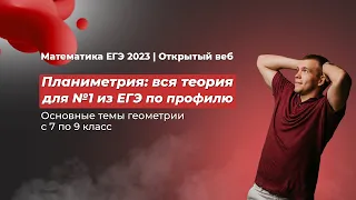 ЕГЭ 2023 по математике. Планиметрия: вся теория для №1 из ЕГЭ по профильной математике