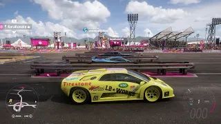 Forza Horizon 5 1999 Lamborghini DIABLO GTR NEW Anti-Lag Drag Tune Super fast 11.8 use manual shift