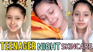 Teenager NIGHT Skincare || Healthy & Glowing Skin #shorts #short #youtubeshorts #skincare #teenager