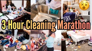 EXTREME 3 HOUR CLEANING MARATHON | DECLUTTER, ORGANIZE + DEEP CLEAN | SPEED CLEANING MOTIVATION 2022