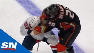 Nicolas Deslauriers Lands Multiple Haymakers On Radko Gudas During Fight