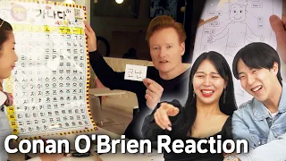 Koreans React To 'Conan Learns Korean And Makes It Weird'