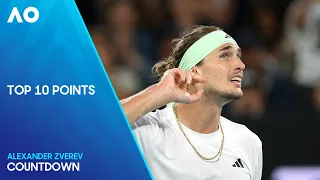 Alexander Zverev Top 10 Points | Australian Open 2024